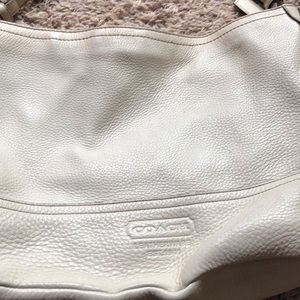 Ivory leather Coach bag